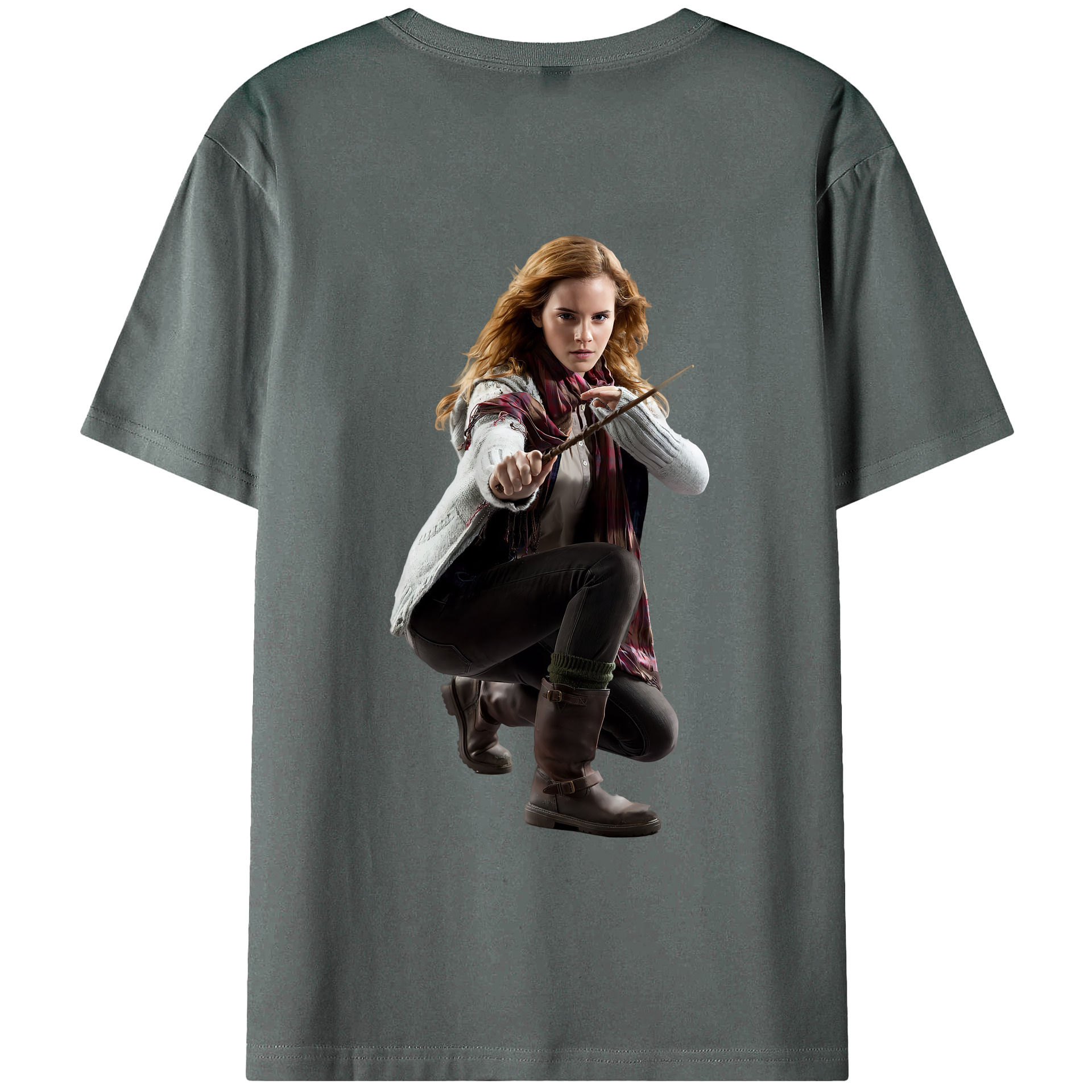 （画像用） Harry Potter ハリー・ポッターシリーズ 綿100％ メンズ半袖Tシャツ（バックプリント） 通気性